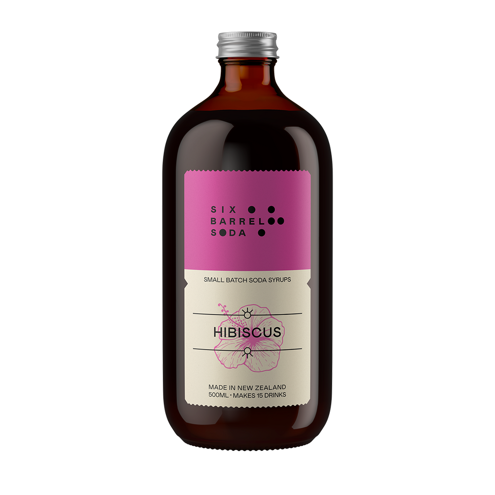 Six Barrel Soda Syrup - Hibiscus - Front